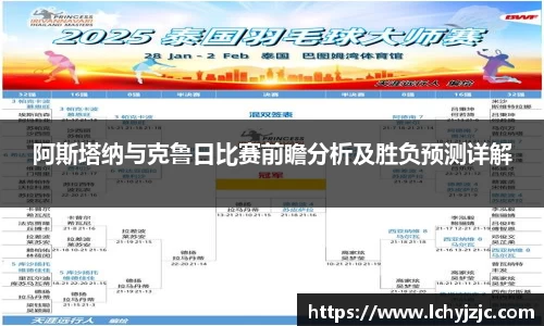 阿斯塔纳与克鲁日比赛前瞻分析及胜负预测详解